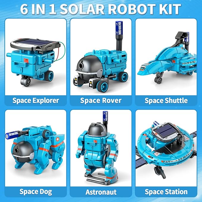6-in-1 Solar Robot Toys ⏐ ألعاب روبوت تعمل بالطاقة الشمسية 6 في 1