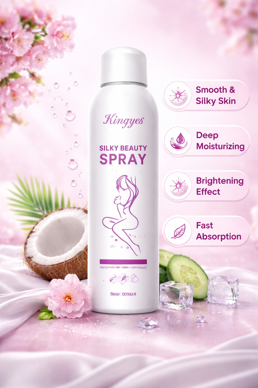 Silky Beauty Hair Spray 150ml┃بخاخ الشعر سيلكي بيوتي 150 مل