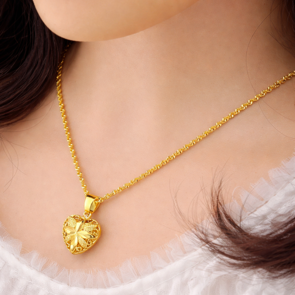 Heart Shaped Memorial Necklace ⏐ قلادة تذكارية على شكل قلب