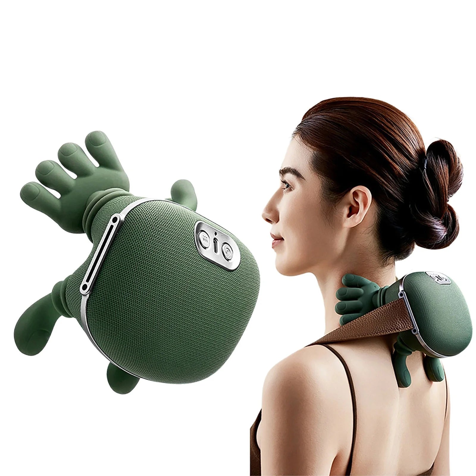 Portable Bionic Heated Neck & Shoulder Massager – Cordless 4D Kneading Comfort